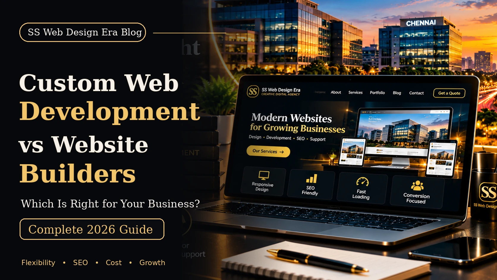 Custom Web Development vs Website Builders in Chennai – Complete 2026 Guide